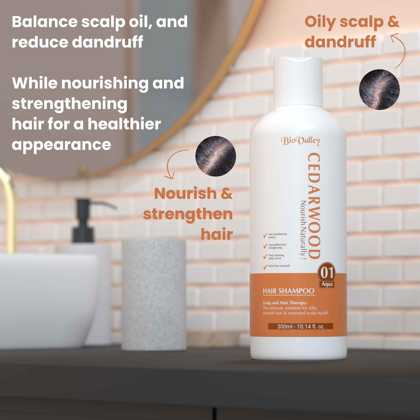 Bio valley cedarwood shampoo for oily scalp and dandruff