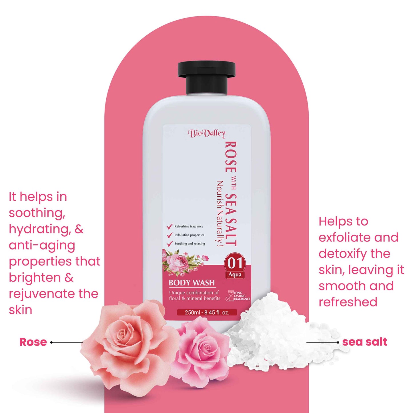 Rose & Sea Salt Body Wash