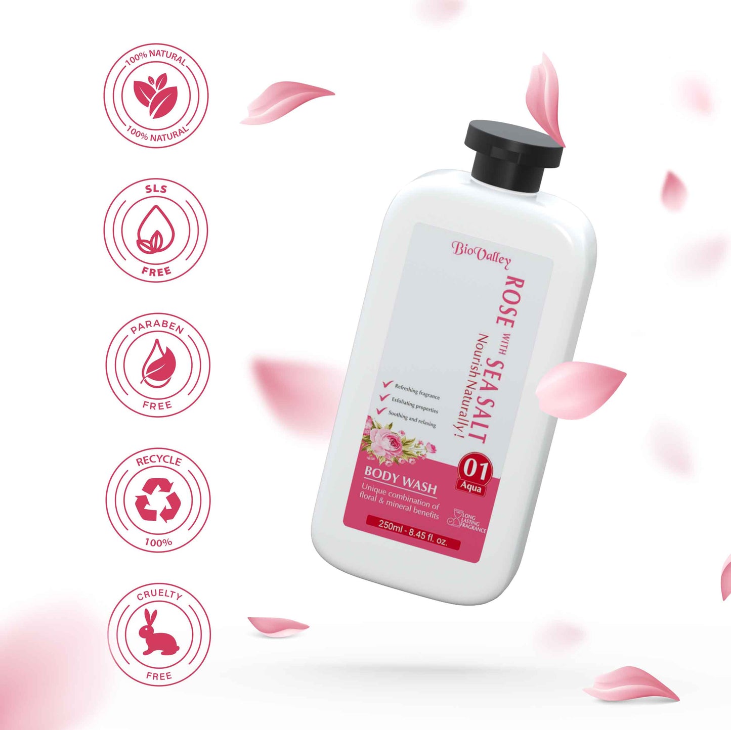 Rose & Sea Salt Body Wash